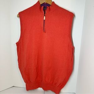 Masters Peter Millar Luxury Blend Men’s L Golf Sweater Vest, Coral